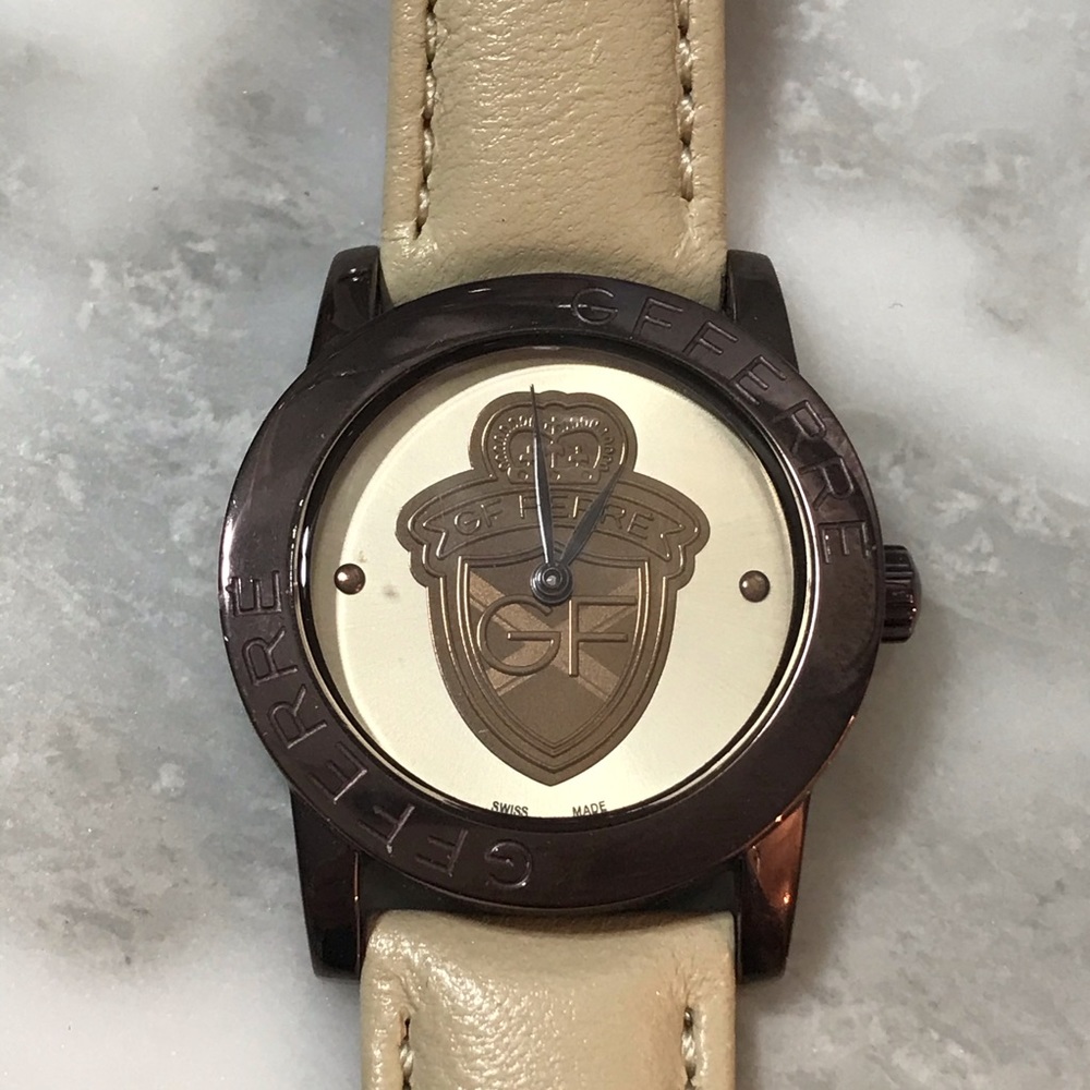 GFFERRE Ladies Swiss Leather Watch MSRP $1450